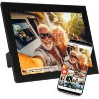 Denver PFF-1037B Digitaler Bilderrahmen (25.65 cm/10.1 ", 1280 x 800 Pixel, 16 GB, mit WLAN und Foto-Sharing)