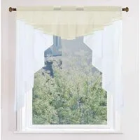 Gardinenbox Scheibengardine, Stangendurchzug, transparent, Voile, M-Bogen Universalband Kurzgardine
