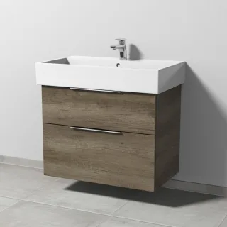 Sanipa 3way Waschtischunterbau zu Duravit Vero Air Waschtisch mit 2 Auszügen, Eiche-Nebraska UM43437