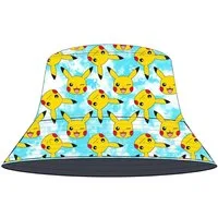 POKEMON JUEGO DE CARTAS Fischerhut Pikachu Sommermütze Hut Pokemon Gr. 54/56