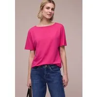 STREET ONE Kurzarmshirt Sommershirt in Struktur-Optik
