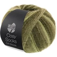 LANA GROSSA Meilenweit 100 g COSY SOCKS SOFT STRIPES Häkelwolle, 400 m (Flauschige Sockenwolle mit Merinowolle mit besonderem Druckeffekt, waschmaschinenfest), 100 g