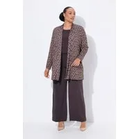 Ulla Popken Shirtjacke Jerseyjacke ohne Verschluss V-Ausschnitt Langarm