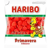 HARIBO Süßigkeit, Haribo Primavera Erdbeeren gezuckerte Schaumzucker Stücke 100g