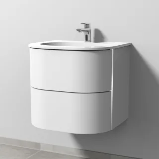 Sanipa 4balance Keramik-Set mit 2 Auszügen, Weiß-Matt, DL40101 DL40101