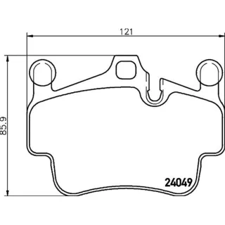 Hella Bremsbel?ge hinten Porsche 911 Boxster Cayman 8DB355014-161