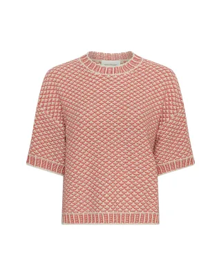 msch copenhagen - MSCHCatina Pilla 2 4 Pullover oatmeal f rose - Gr. - XL