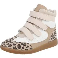 Ital-Design Klettverschluss Sneaker für Damen – Komfortabel und Stilvoll Sneakerboots (90542817) Keilabsatz/Wedge Sneakers High in Beige