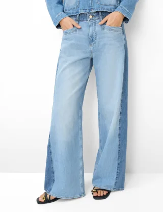 Brax Damen Five-Pocket-Hose Style MORGAN MIXED ATLANTIC OCEAN, denim hellblau, Gr. 46K