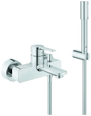 Grohe EH-Wannenbatterie Lineare 33850 Wandmontage mit Brausegarnitur chrom, 33850001 33850001