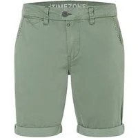 TIMEZONE Chinoshorts Strukturware Fester Bund Gürtelschlaufen Umschlag (1-tlg) Slim JannoTZ Short