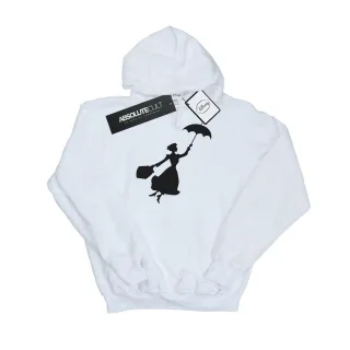 Disney - "Mary Poppins Flying Silhouette" Kapuzenpullover für Damen (Weiß)
