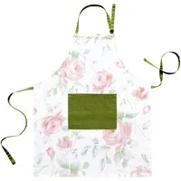 Lashuma Kochschürze Rose, Damenschürze Baumwolle, Küchenschürze 80x65 cm