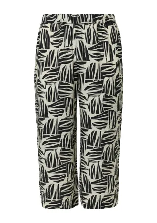 s.Oliver - Hose schwarz/creme - Gr. - 48