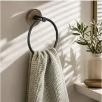BlingBin Handtuchring Handtuchring ohne Bohren, Wand-Handtuchhalter mit Klebemontage, Wandmontage Bad & Küche Handtuchhalter mit Starkem Klebstoff