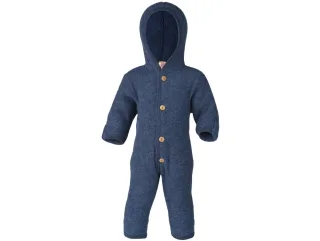 Engel Natur Merino Overall Fleece blau melange 62/68