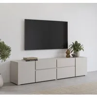 OTTO home Lowboard Metric,Breite 195cm, grifflose Lowboard 2Klappen/2Schubkästen/2Tür, TV-Schrank mit viel Stauraum, TV-Board