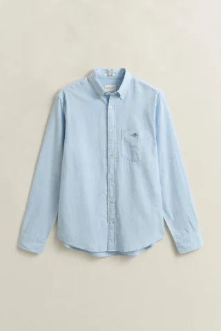 GANT - Hemd aus Leinenmix sky blue - Gr. - M