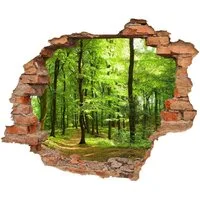 WallSpirit Wandtattoo Wanddurchbruch "Wald", Selbstklebend, rückstandslos abziehbar