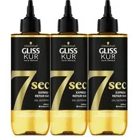 Gliss Kur Haarspülung 3 x Schwarzkopf Gliss Kur 7 Sec Express Repair Kur Oil Nutritive je 20