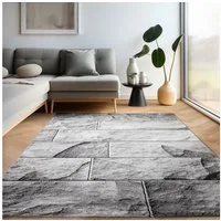 Carpettex Designteppich Steindesign, Läufer, Höhe: 12 mm, Modern Kurzflor Teppich Wohnzimmer Steinmauer Optik versch. größe