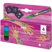 C. KREUL Malstift KREUL Tattoo Pen 4er Set Anker, Sterne, Schmetterling