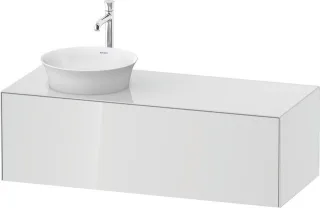 Duravit White Tulip Konsolenwaschtischunterbau wandhängend Weiß Hochglanz 1300x550x408 mm - WT4977L8 WT4977L8585