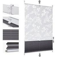 Sekey Plissee Doppelplissee Day+Night Verdunkelung ohne Bohren verspannt Lichtschutz, verdunkelnd, Klemmfix, ohne Bohren, Klemmfix, Lichtdurchlässig Ausbrenner-Muster und 100% Verdunkelnd Verdunkelung