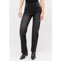 ANGELS 5-Pocket-Jeans LARA ANTHRACITE USED BUFFI CRINKLE