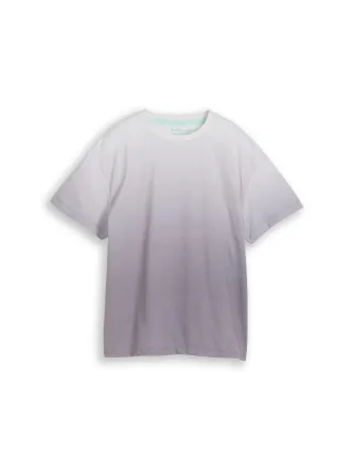 tom tailor kids - Oversize T-Shirt mit Rückenprint grey faded design - Gr. - 140