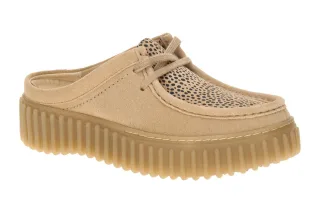 Clarks 26186307 4 Torhill Mule Beige Animal Comfortable Platform Mule - Damen...