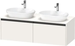 Duravit Ketho.2 Konsolenwaschtischunterbau wandhängend Weiß Supermatt 1400x550x459 mm - K24888B84840 K24888B84840000