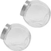 relaxdays Vorratsglas Bonbonglas 2er Set 2 Liter, Glas, (2er Set)