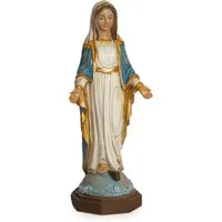 Moritz Dekofigur Jungfrau Maria Statue 11,5 cm Madonna Figur mit blau-goldenem Gewand, Polyresin Figuren Deko Geschenk Geometrische TierFigur Modern Skulptur