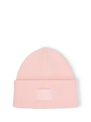 Tom Tailor - Beanie Mütze mit Badge light pastel pink melange - Gr. - OS