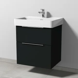 Sanipa 3way Waschtischunterbau zu Laufen Pro S Waschtisch mit 2 Auszügen, Vulkan-Matt UP7661V
