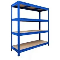 Karat Schwerlastregal Weitspannregal Blau, 7 Größen, 4 stabile Böden, 1200 kg Tragkraft