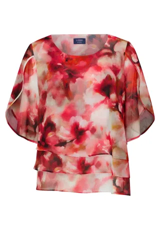 Vera Mont - Blusenshirt Dark Red/Pink - Gr. - 38