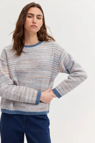THE FASHION PEOPLE - Color gradiant Pullover indigo blue multicol - Gr. - M
