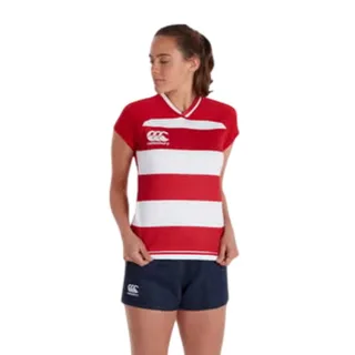 Canterbury - Rugby-Trikot für Damen, Vapodri-Material (Rot/Weiß)