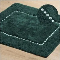 Eurofirany Teppich CHICK Eleganter Teppich Design Badematte Badeteppich Kristalle, dekorativer Bettvorleger 50x70 cm 60x90 cm Baumwolle