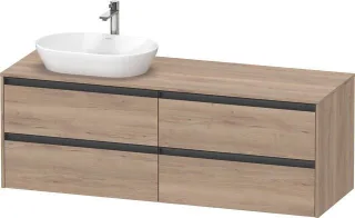 Duravit Ketho2 Konsolen-Waschtischunterbau wandhängend 1600x550x568 Ei K24899L55550000