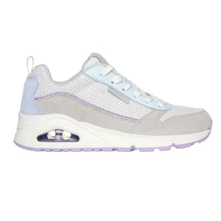 Skechers - "Uno Stand On Air" Sneaker für Damen, Wildleder (Grau/Hellblau)