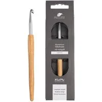 KnitPro Häkelnadeln KnitPro NATURAL Aluminium Häkelnadel, Garnhäkelnadel mit Holzgriff, Birkenholzgriff, Aluminium, 0,5-12 mm