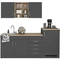 KOCHSTATION Küche KS-Mali, Breite 210 cm, mit E-Geräten