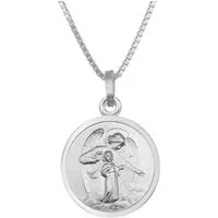 trendor Kette mit Anhänger 41472, mit Schutzengel Ø 18 mm 925 Silber