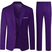 Allthemen Anzug (3 tlg) Herren Slim Fit Hochzeitsanzug komplett eleganter Anzugset