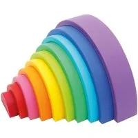 Forchtenberger Puzzle & Spiele Stapelspielzeug Regenbogen, (10-tlg)
