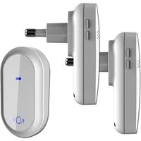 BBG Türklingel-Set Kabellose Funkklingel ohne Batterie, selbstversorgender Türklingel Set, (1 Sender + 2 Empfänger, IP68 wasserdicht, 180m Reichweite), 38 Melodien, 105dB, für Haus & Wohnung