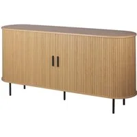 PREISBRECHER Sideboard Kajsa, in Dekor Eiche, Holzwerkstoff - 160x80x40cm (BxHxT)